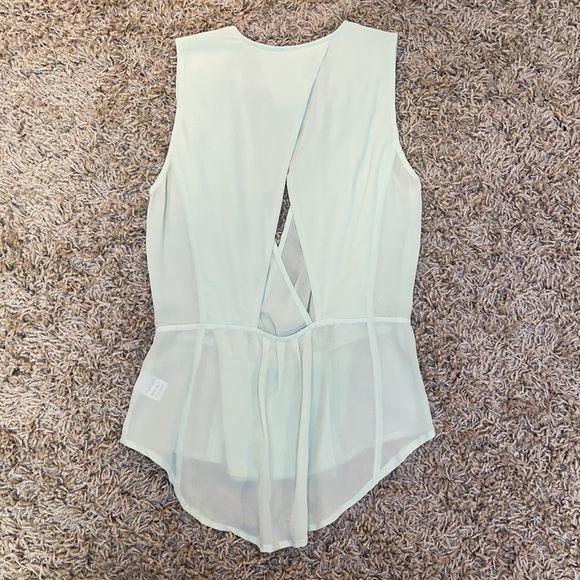 GREYLIN Mint Green Silk Top Size S - Picture 2 of 2